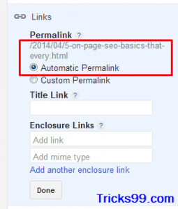 url-permalink- 5 On-Page SEO basics that Every Beginner must follow for His Blog`s Success.