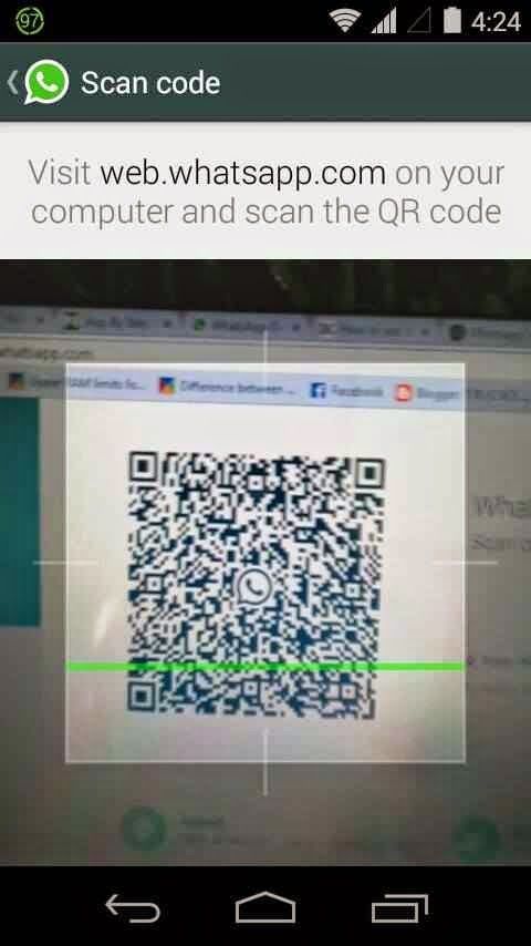 whatsapp web scan on tablet