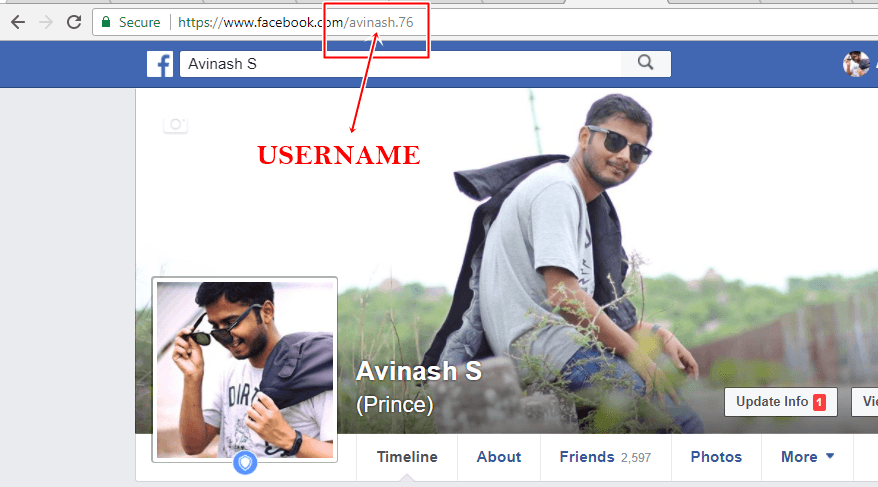 FACEBOOK - username