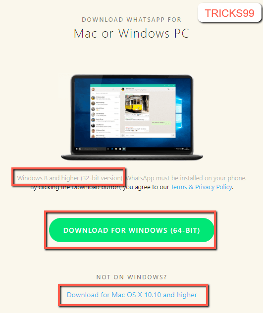 download whatsapp for laptop windows 8.1