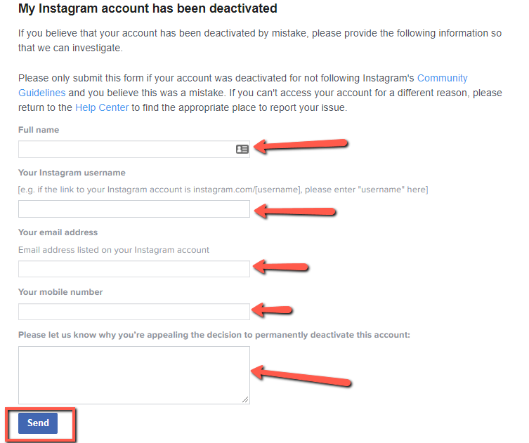 Account instagram disabled my If I