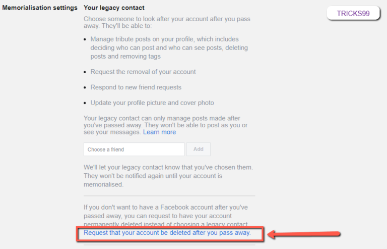 how to deactivate facebook account for deceased