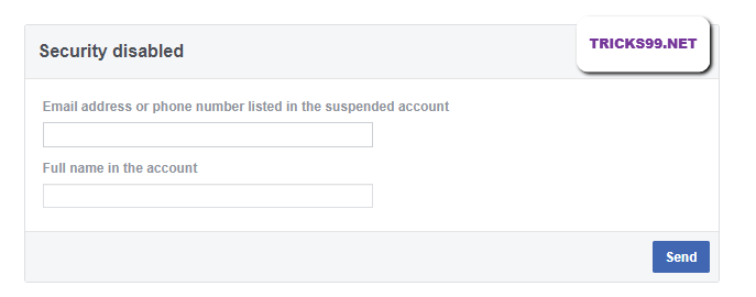 facebook account disabled appeal form 3